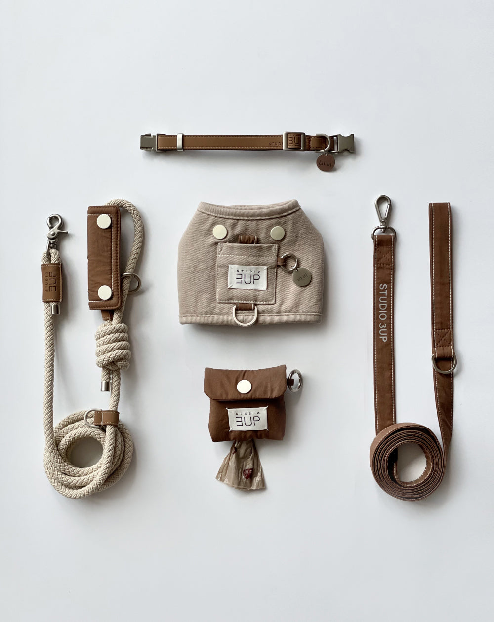 Studio3Up｜舒適棉質牽繩｜PRETZEL comfy cotton leash