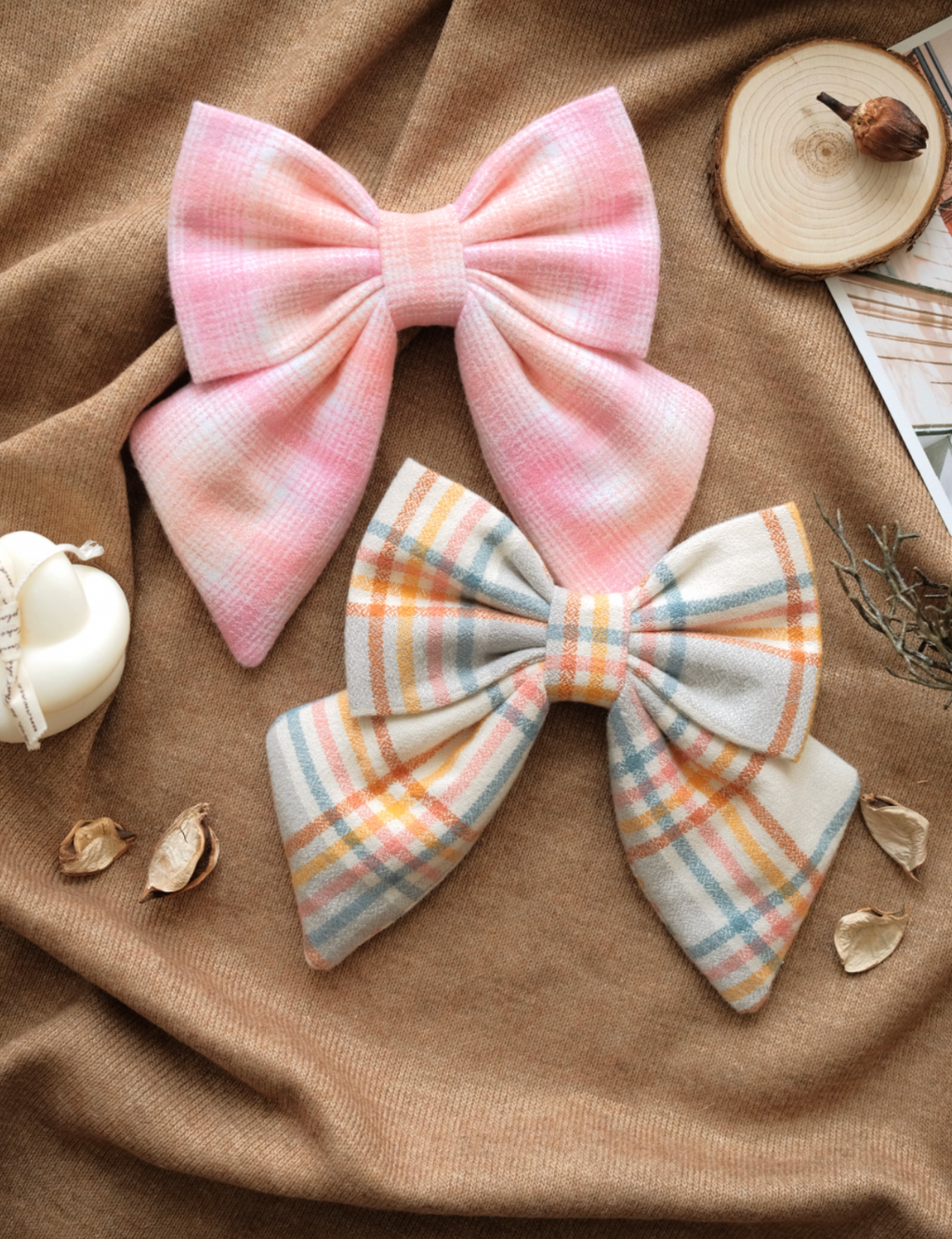 TWB｜Spice Plaid Ribbon｜香料格紋蝴蝶結