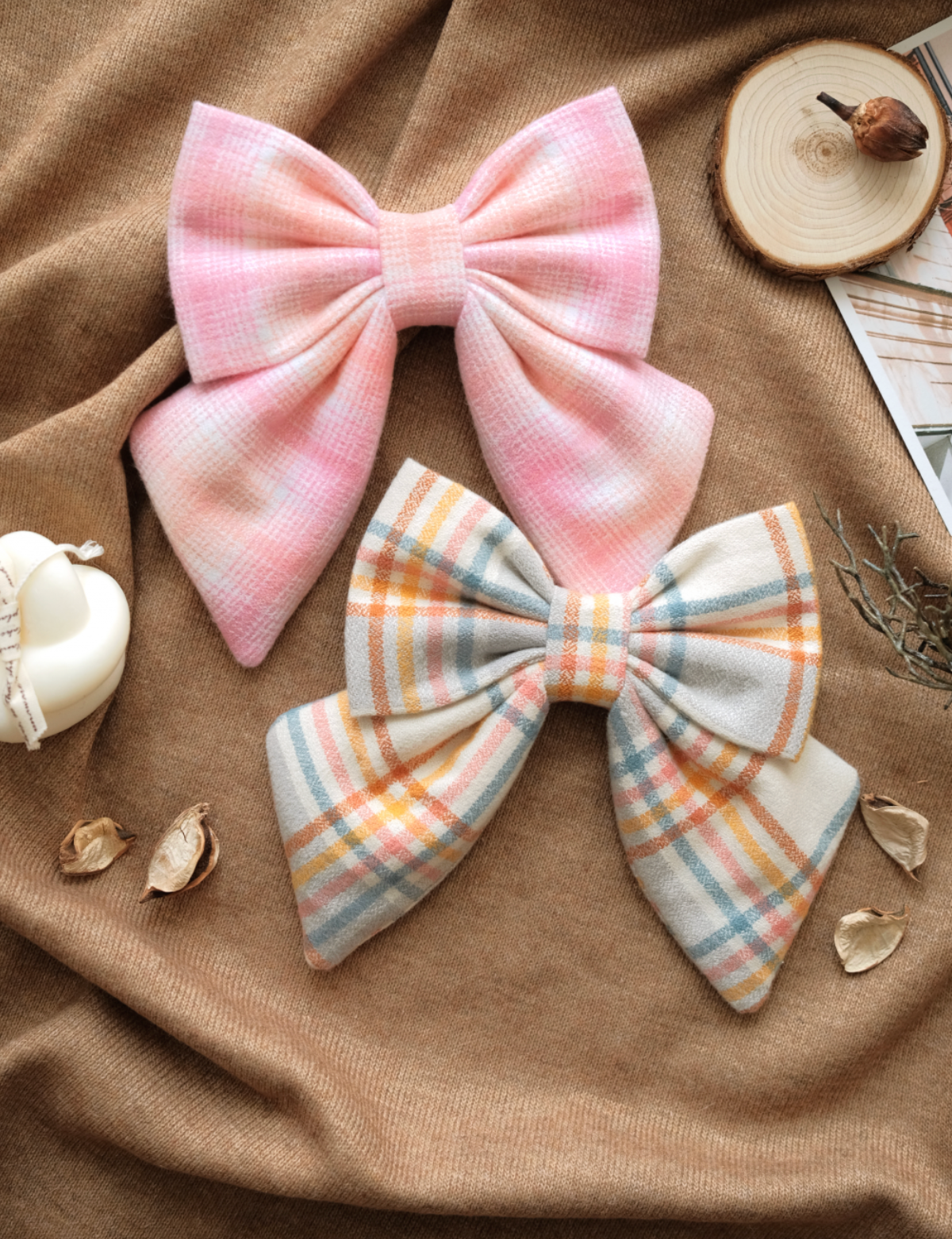 TWB｜Spice Plaid Ribbon｜香料格紋蝴蝶結