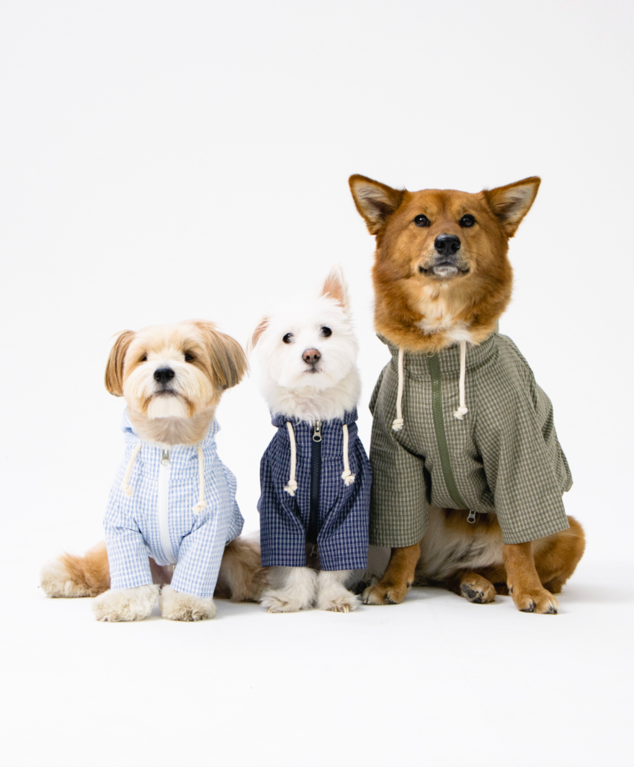 Paaawr｜野餐格紋連帽外套 Picnic Check Jacket_SkyBlue