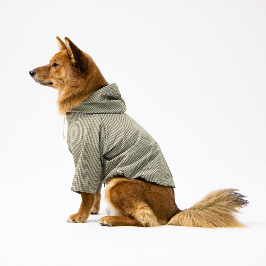 Paaawr｜野餐格紋連帽外套 Picnic Check Jacket_Khaki