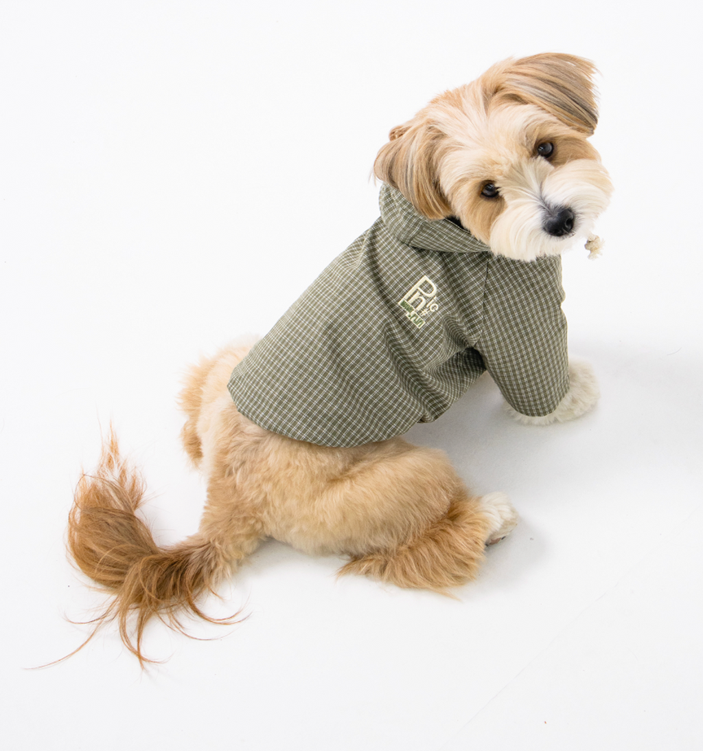 Paaawr｜野餐格紋連帽外套 Picnic Check Jacket_Khaki