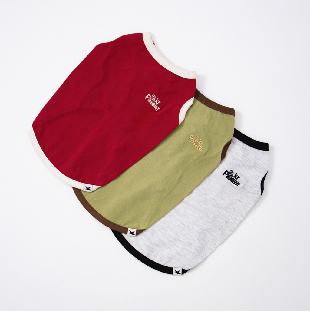 Paaawr｜基本款無袖T恤 Basic Sleeveless Tee_Tomato