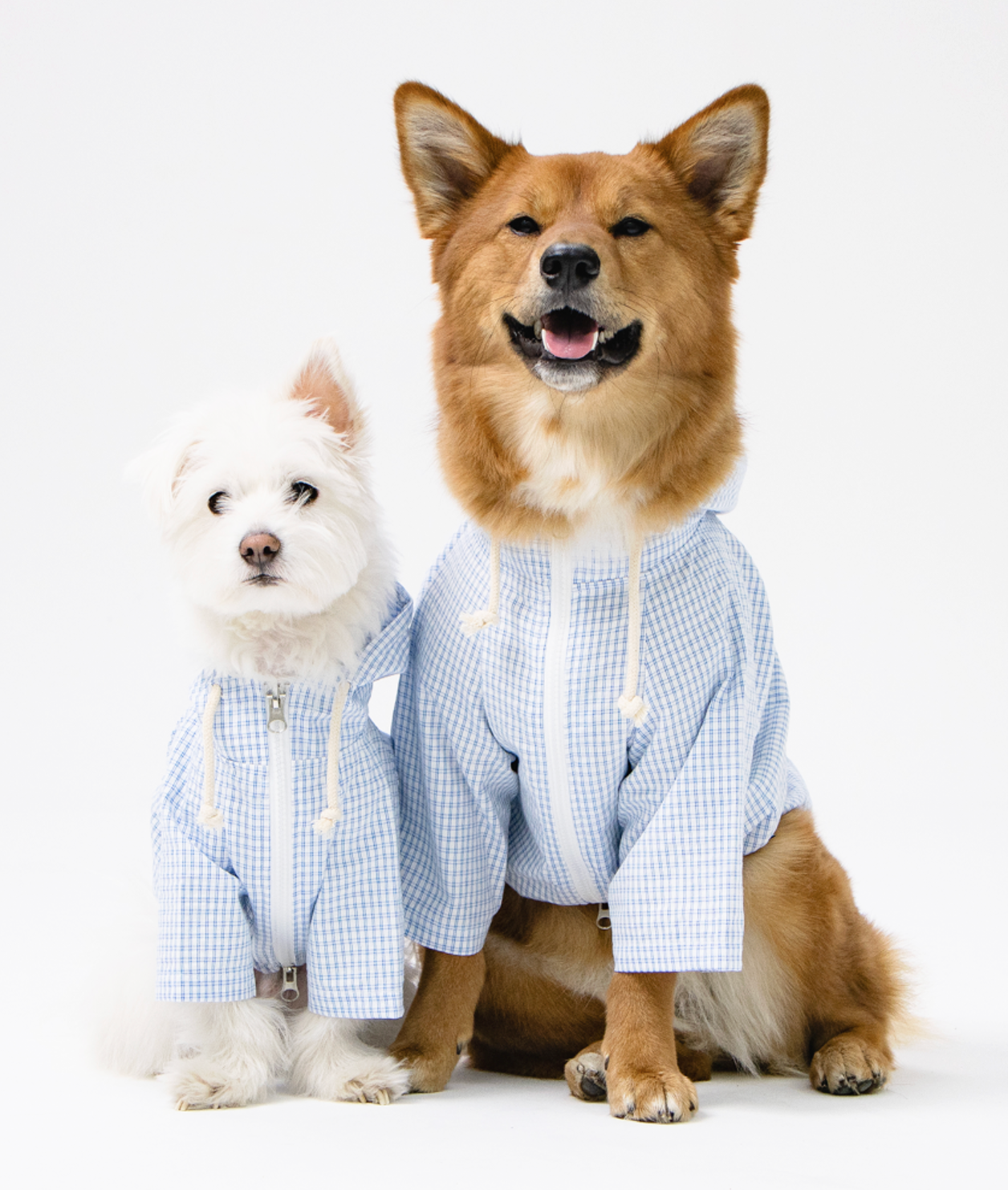 Paaawr｜野餐格紋連帽外套 Picnic Check Jacket_SkyBlue