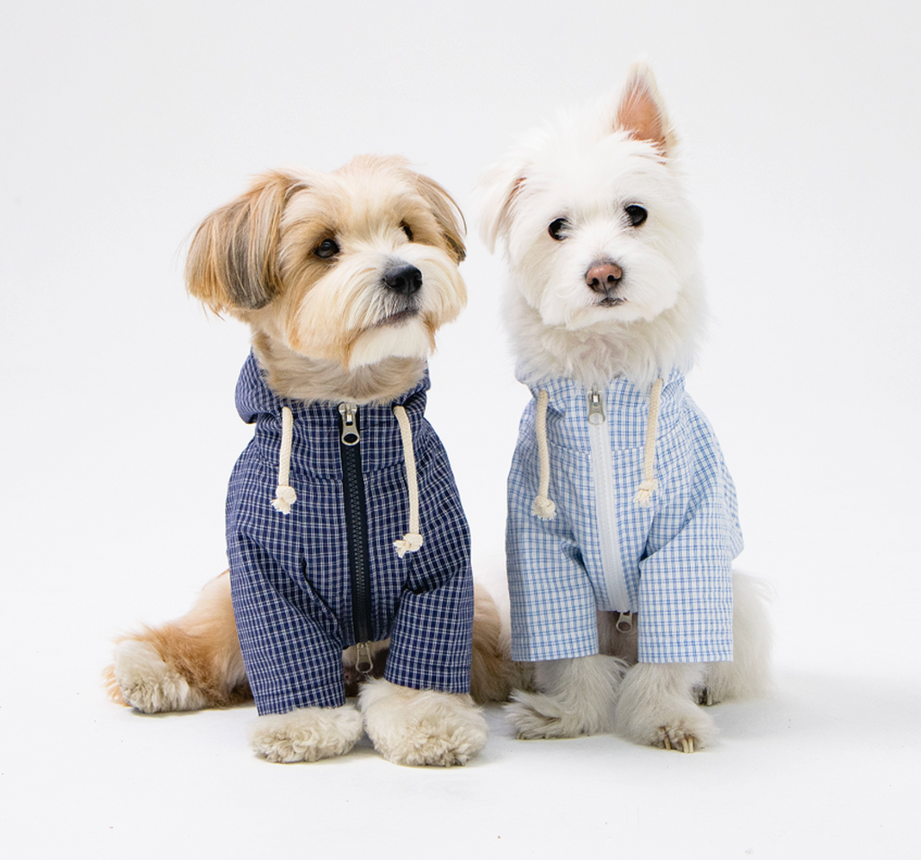 Paaawr｜野餐格紋連帽外套 Picnic Check Jacket_SkyBlue
