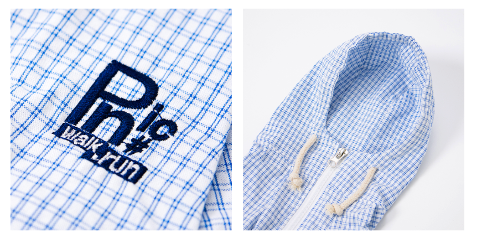 Paaawr｜野餐格紋連帽外套 Picnic Check Jacket_SkyBlue