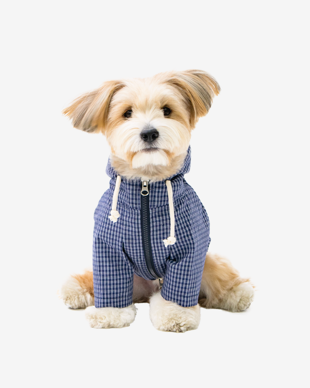 Paaawr｜野餐格紋連帽外套 Picnic Check Jacket_Navy