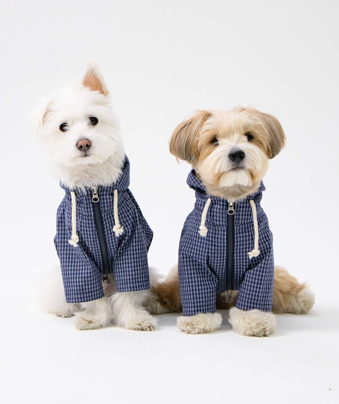 Paaawr｜野餐格紋連帽外套 Picnic Check Jacket_Navy
