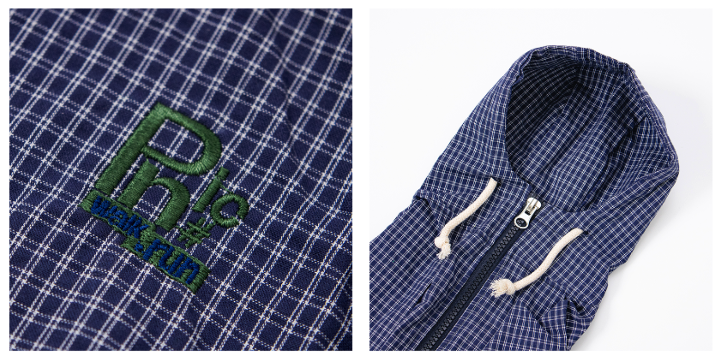 Paaawr｜野餐格紋連帽外套 Picnic Check Jacket_Navy