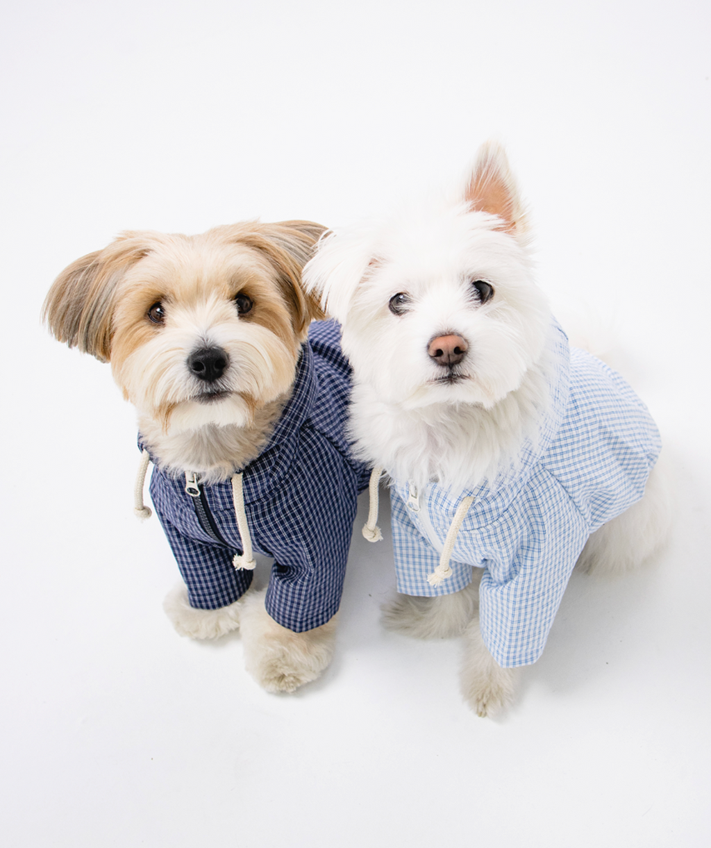 Paaawr｜野餐格紋連帽外套 Picnic Check Jacket_Navy