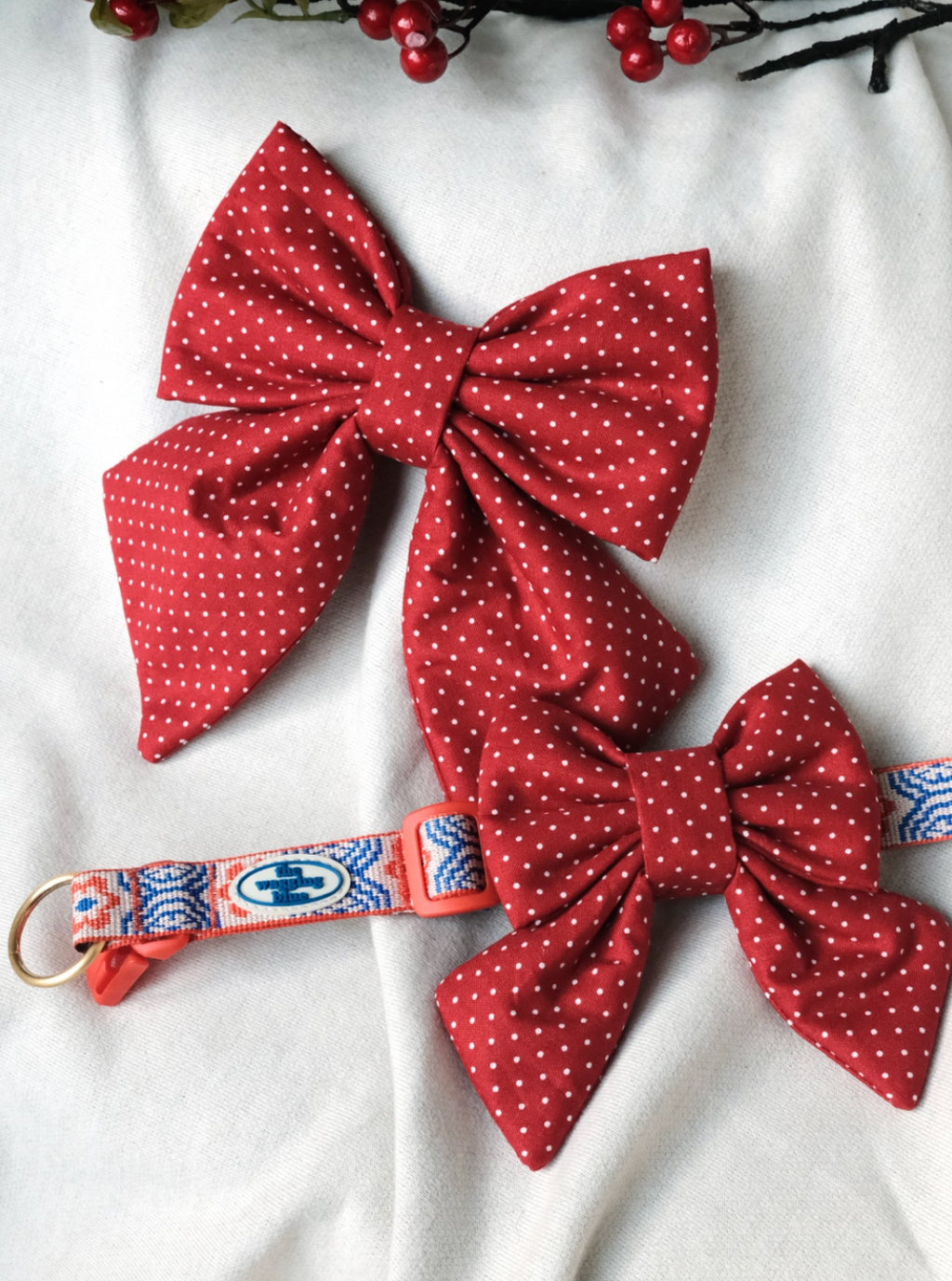 TWB｜Red Dotty Ribbon｜紅白點點蝴蝶結