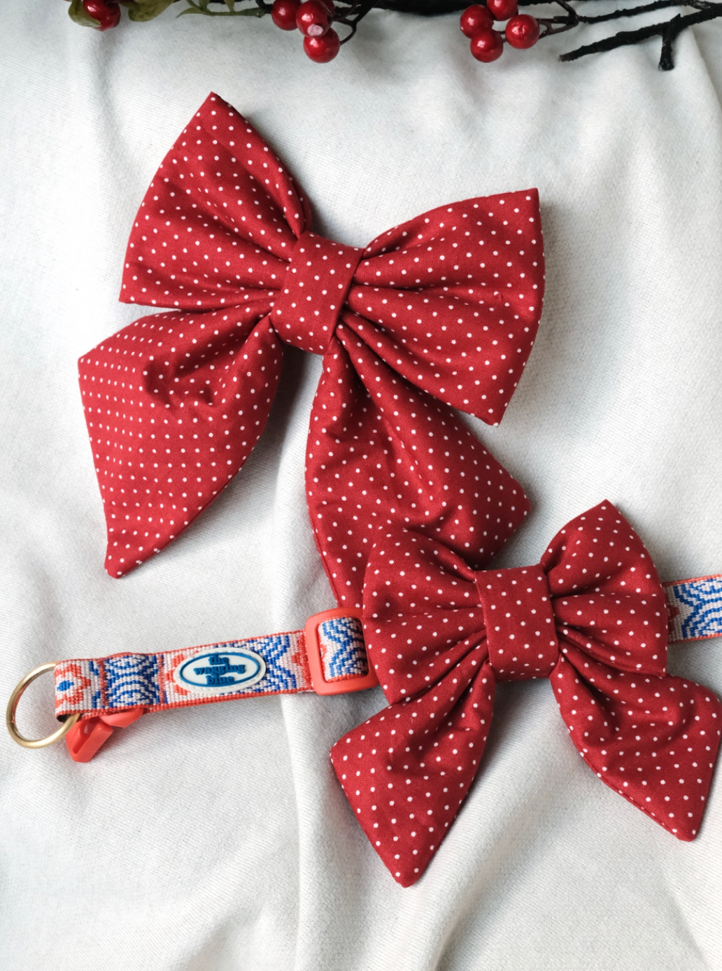 TWB｜Red Dotty Ribbon｜紅白點點蝴蝶結