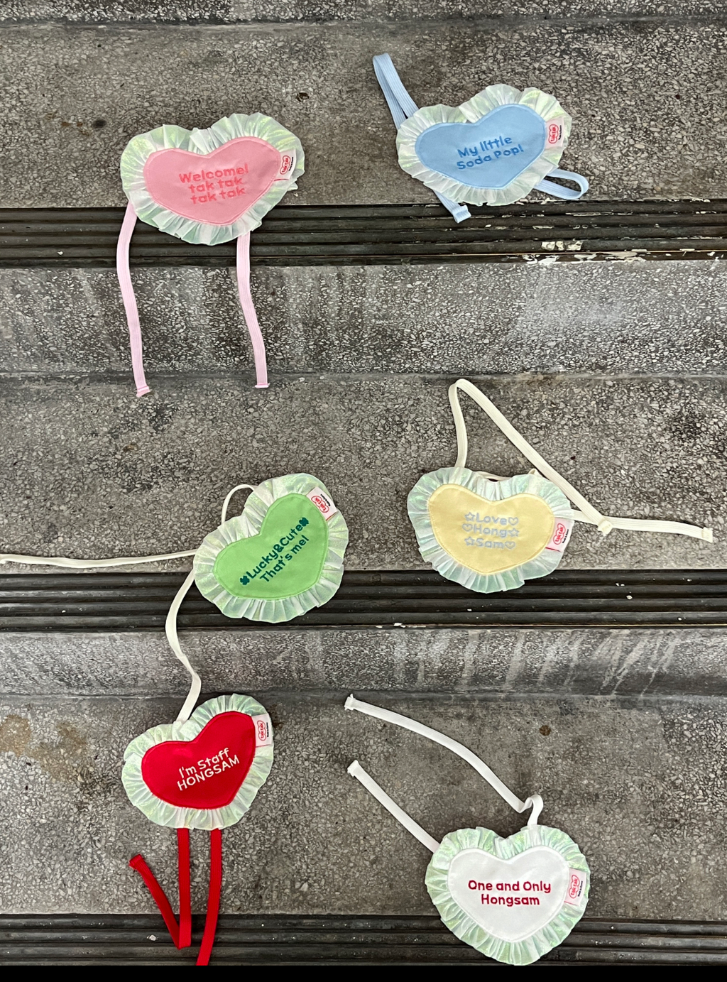 tak!tak!tak!tak!｜heart series_ love bib 愛心蕾絲圍兜（可繡字）