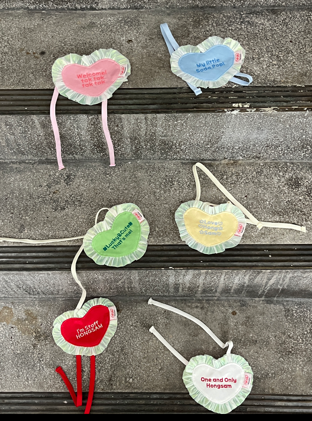 tak!tak!tak!tak!｜heart series_ love bib 愛心蕾絲圍兜（可繡字）