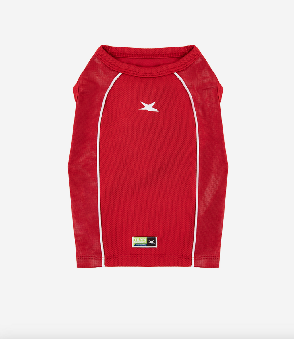 Paaawr｜2026夏季｜涼感無袖背心 Trackline Cool Sleeveless Tee_Red