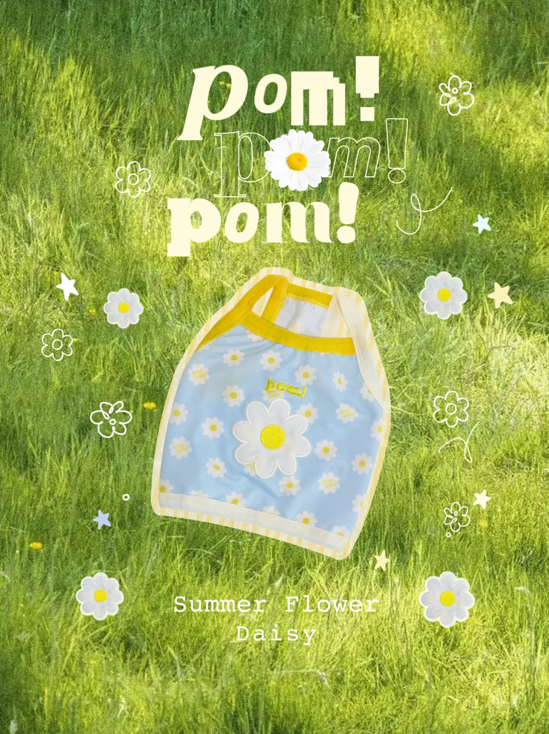 pom!pom!pom!｜Summer flower cooling crop top 夏日花朵涼感衣