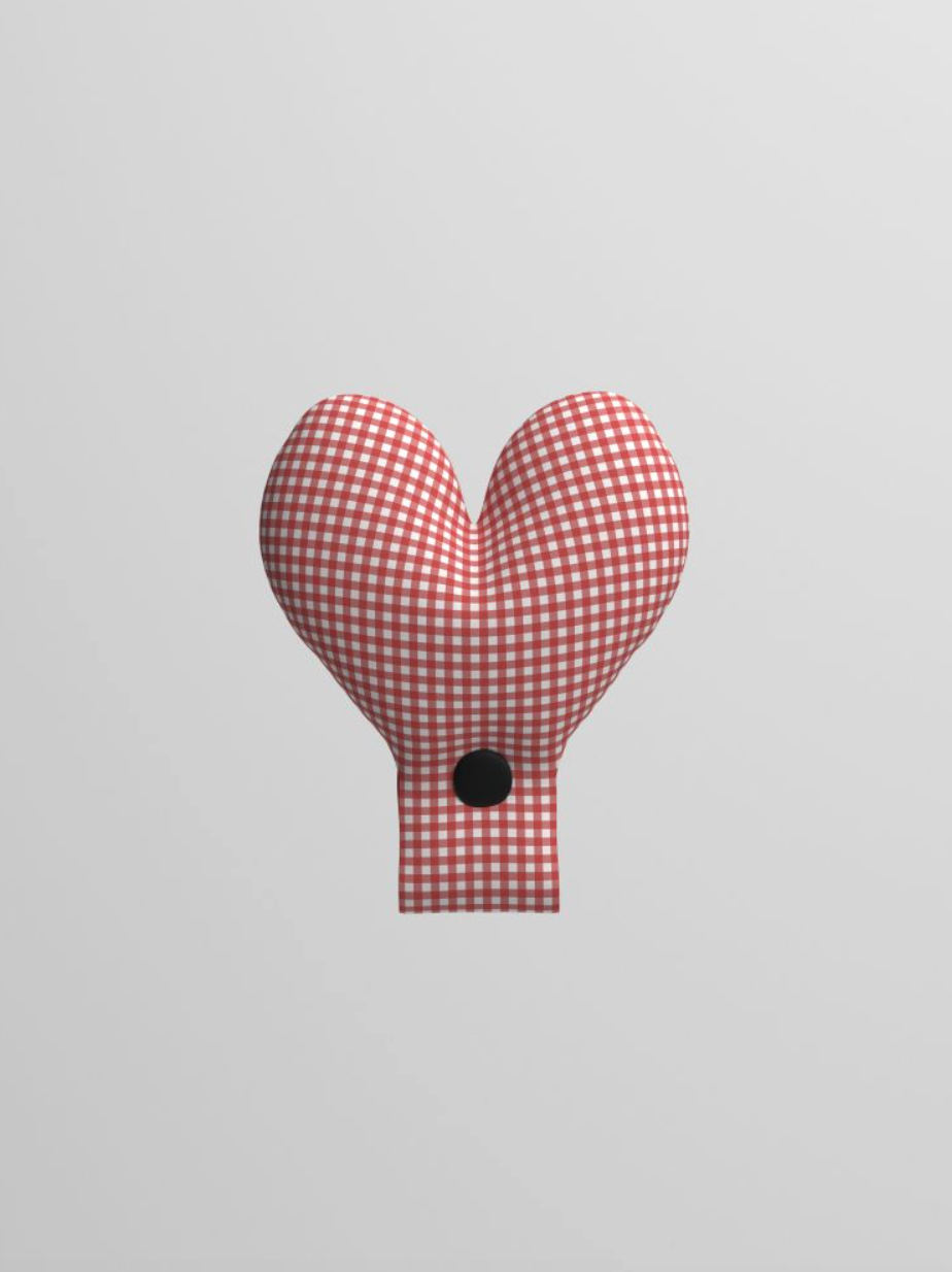 Cupigy｜Snuggle Cushion Tag（Gingham Check Red）