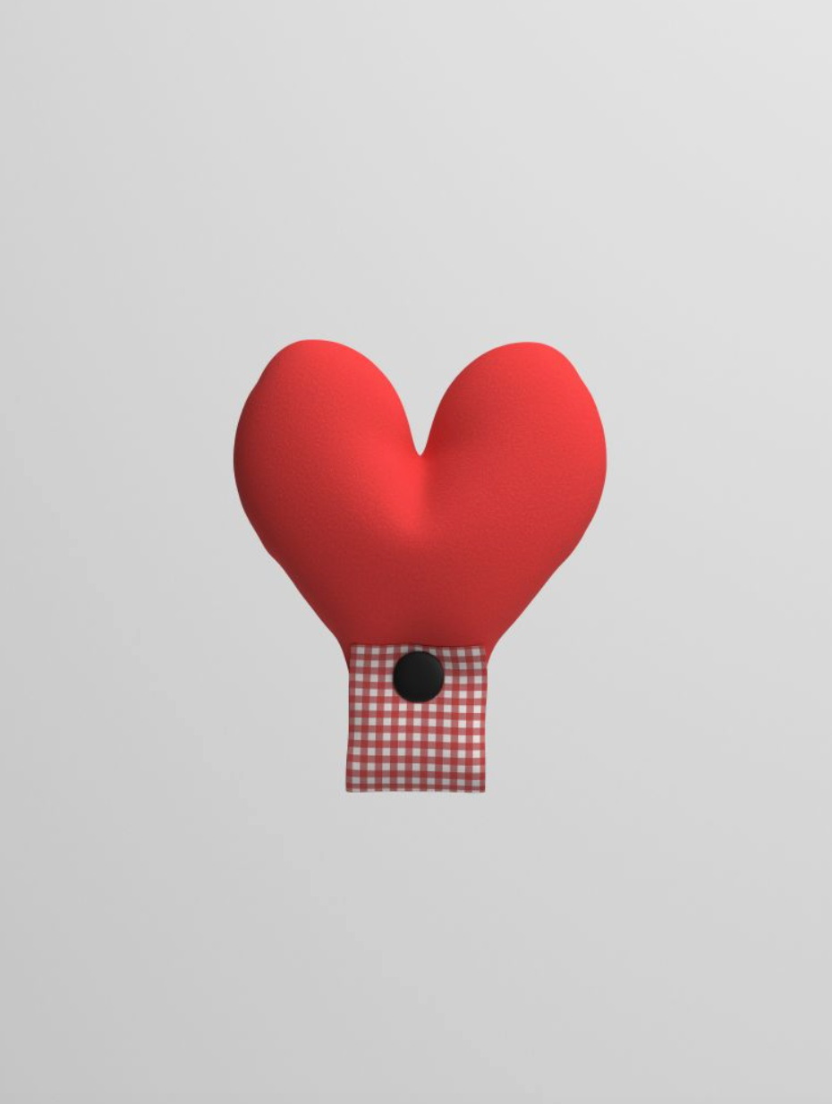 Cupigy｜Snuggle Cushion Tag（Gingham Check Red）