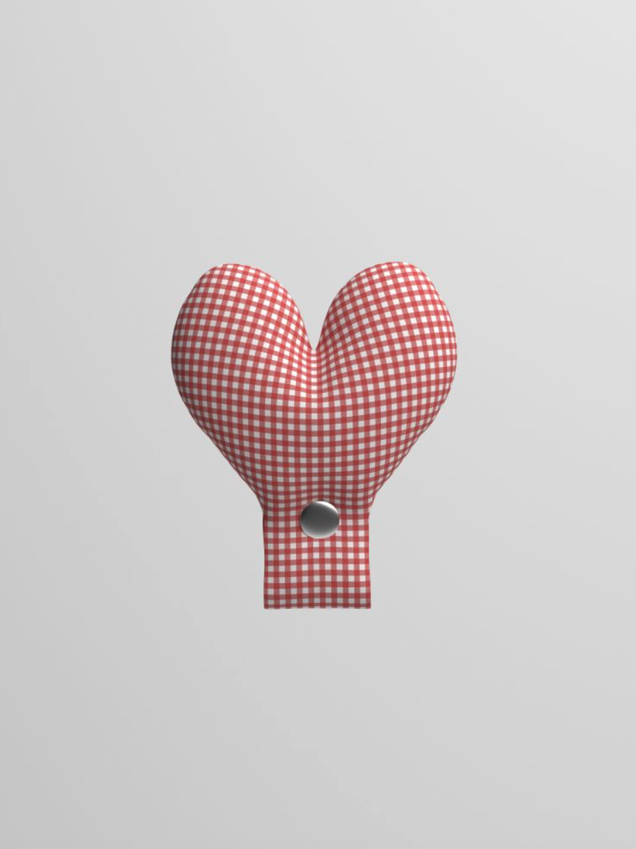 Cupigy｜Snuggle Cushion Tag（Gingham Check Red）