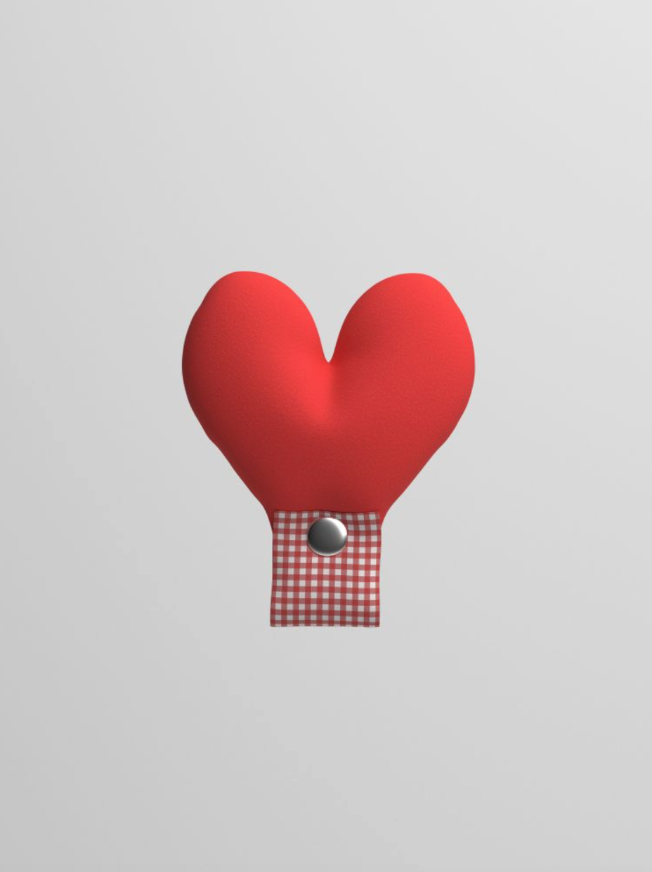 Cupigy｜Snuggle Cushion Tag（Gingham Check Red）