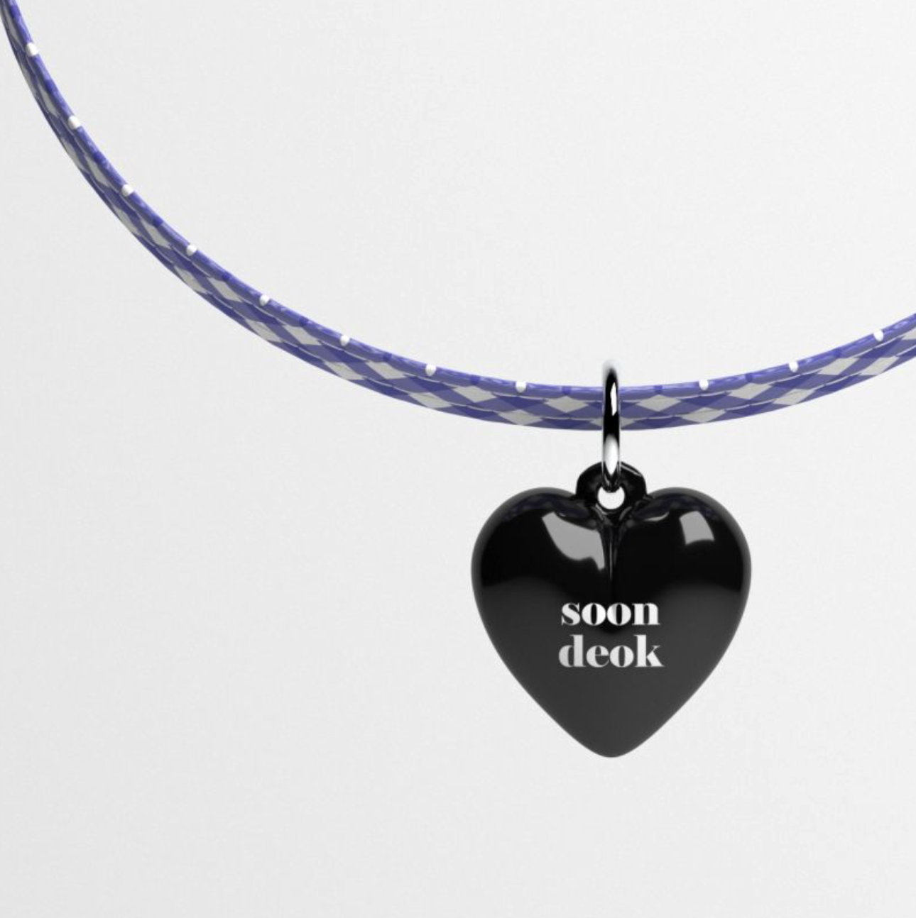 Cupigy｜Shallot Name Tag Necklace – Fabric (10mm)