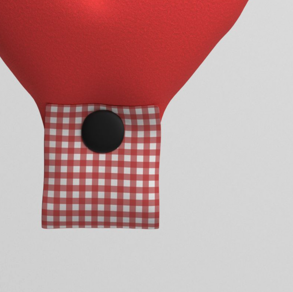 Cupigy｜Snuggle Cushion Tag（Gingham Check Red）