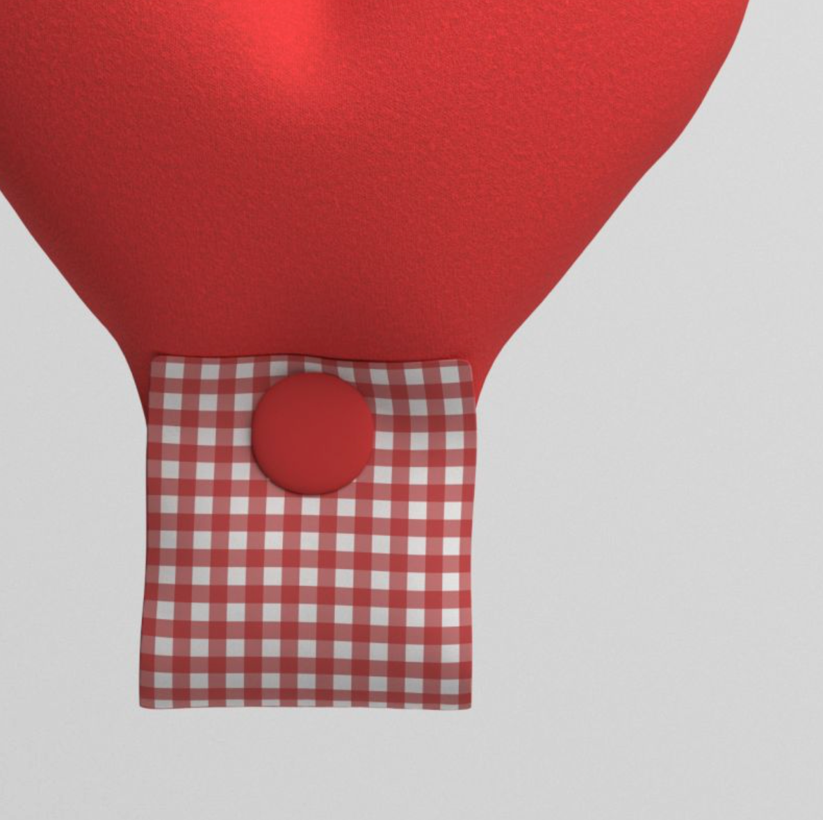 Cupigy｜Snuggle Cushion Tag（Gingham Check Red）
