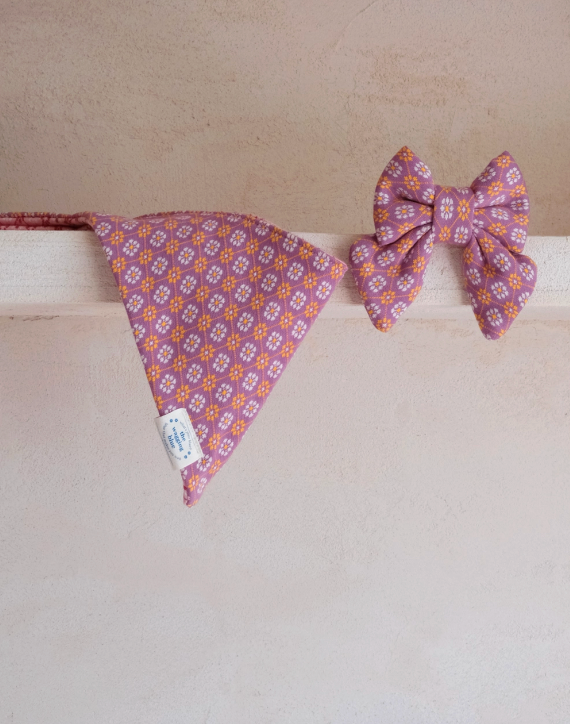 TWB｜Orchid Argyle Ribbon｜蘭花紫菱格蝴蝶結