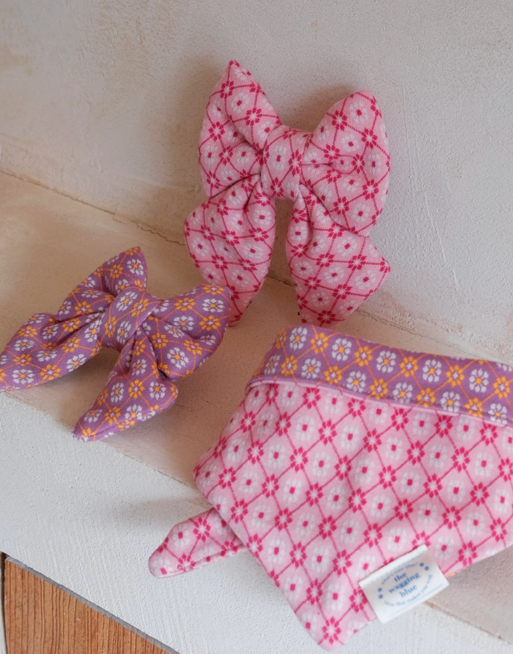TWB｜Orchid Argyle Ribbon｜蘭花紫菱格蝴蝶結