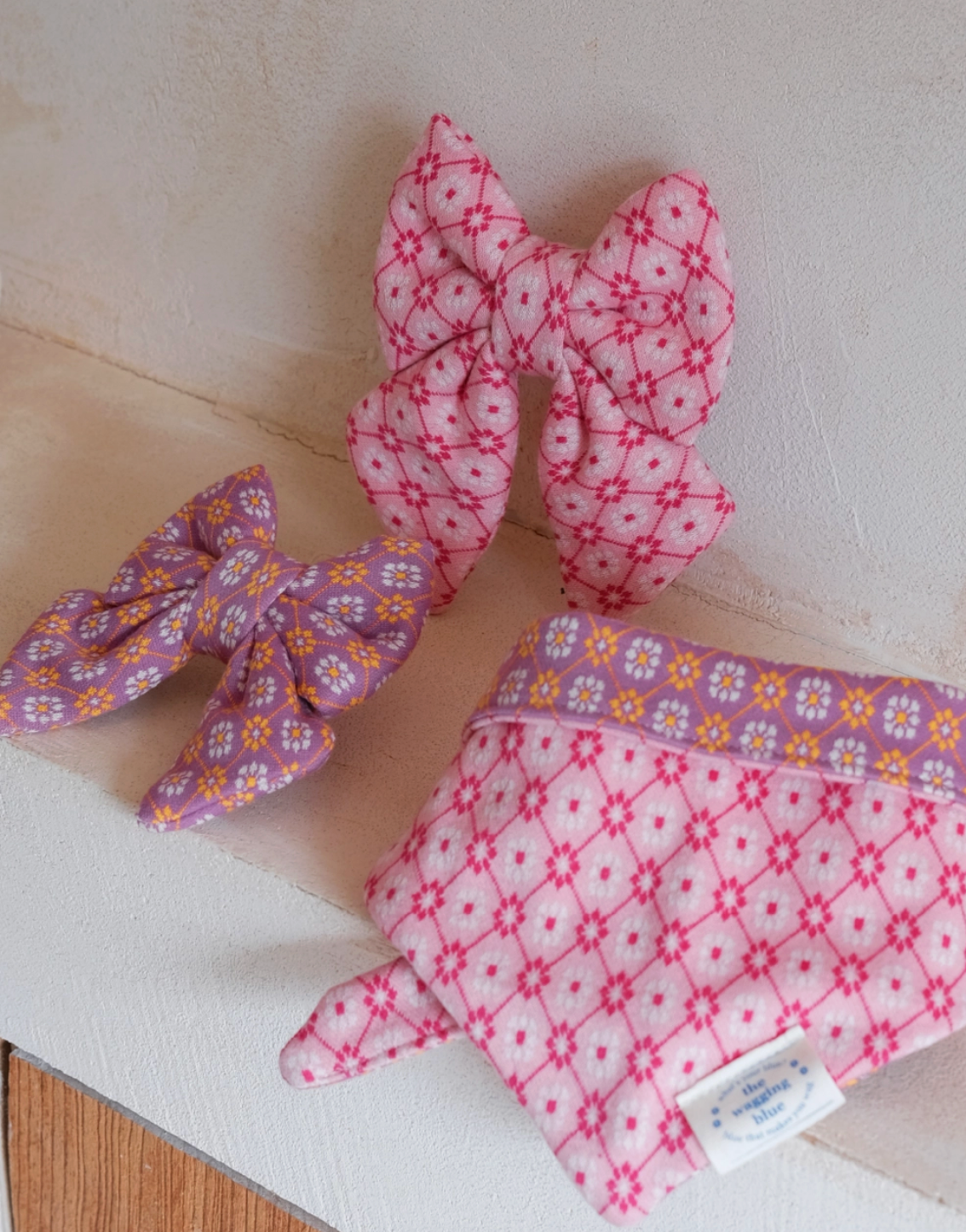 TWB｜Orchid Argyle Ribbon｜蘭花紫菱格蝴蝶結