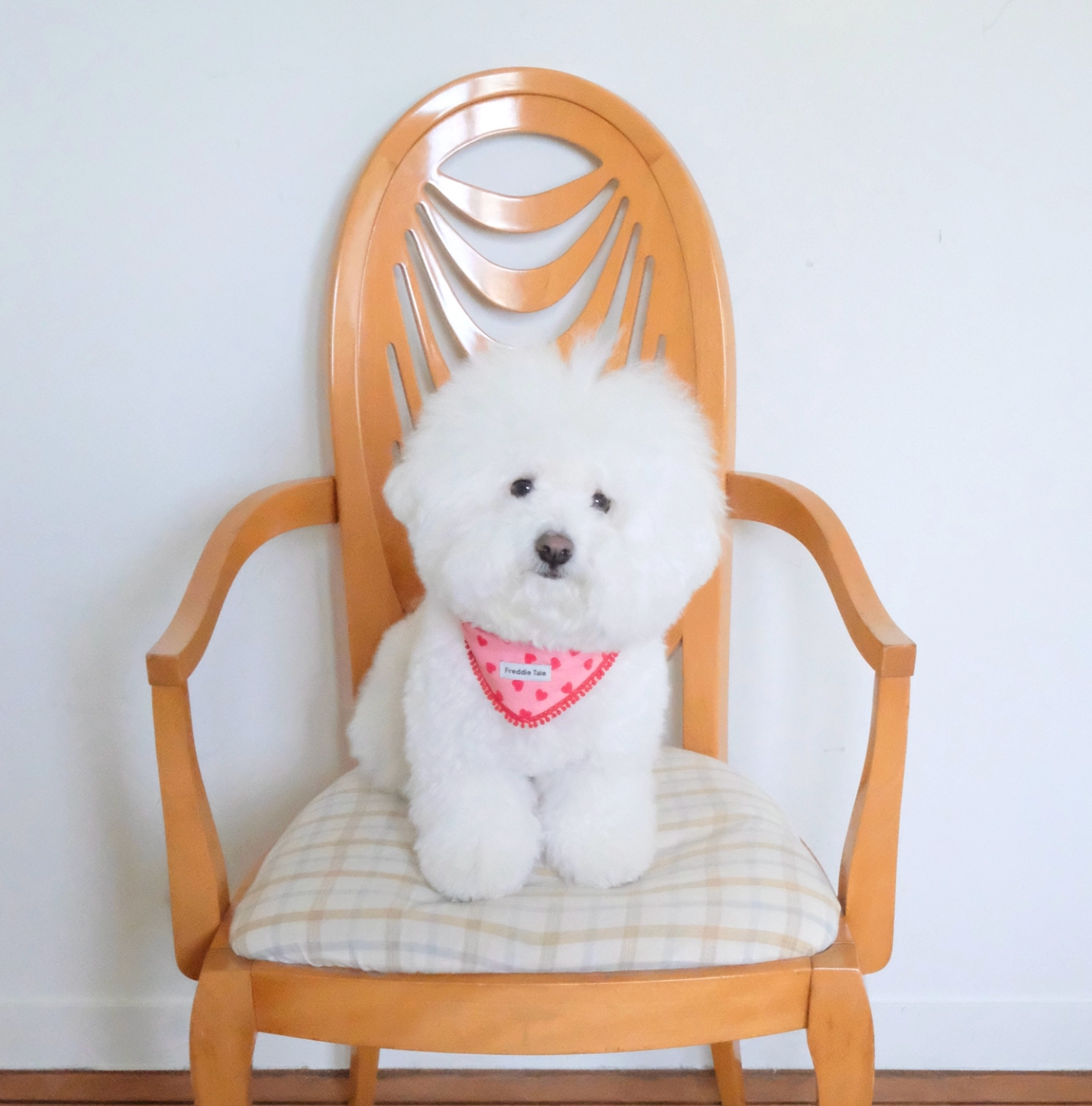 FreddieTale｜LOVE bandana (pink) LOVE粉色流蘇領巾