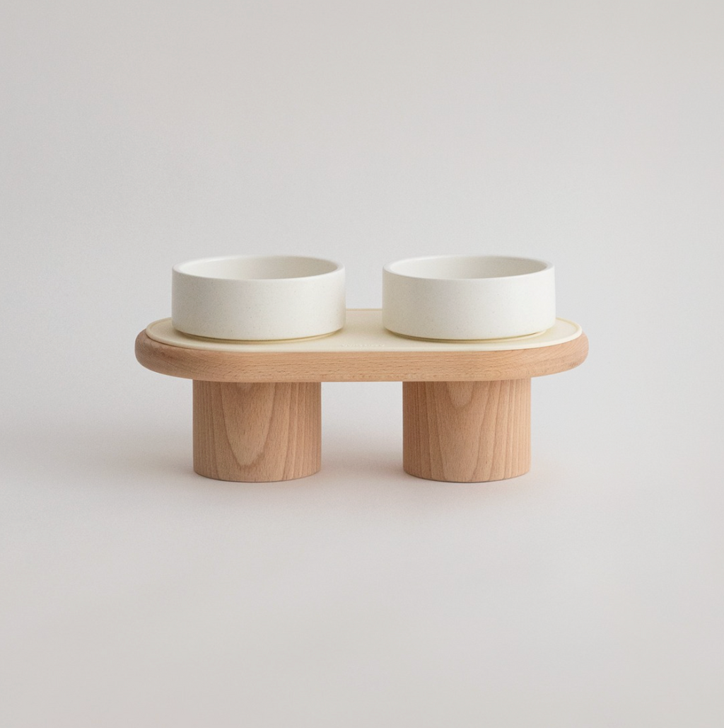 OURSLIPPU｜Dumbo Table 寵物雙碗餐桌組（3色）