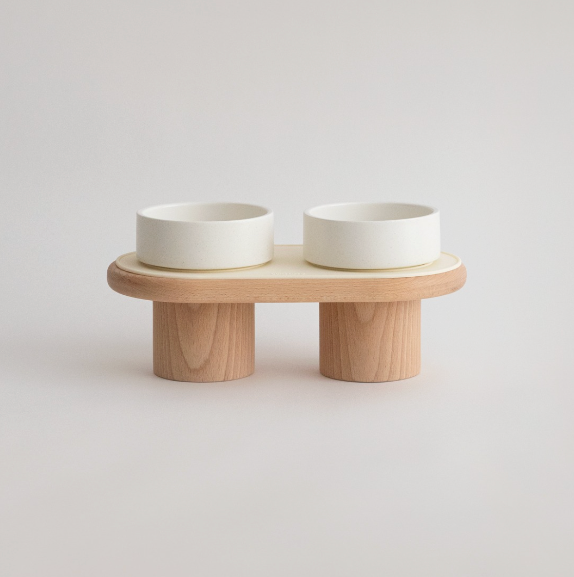 OURSLIPPU｜Dumbo Table 寵物雙碗餐桌組（3色）