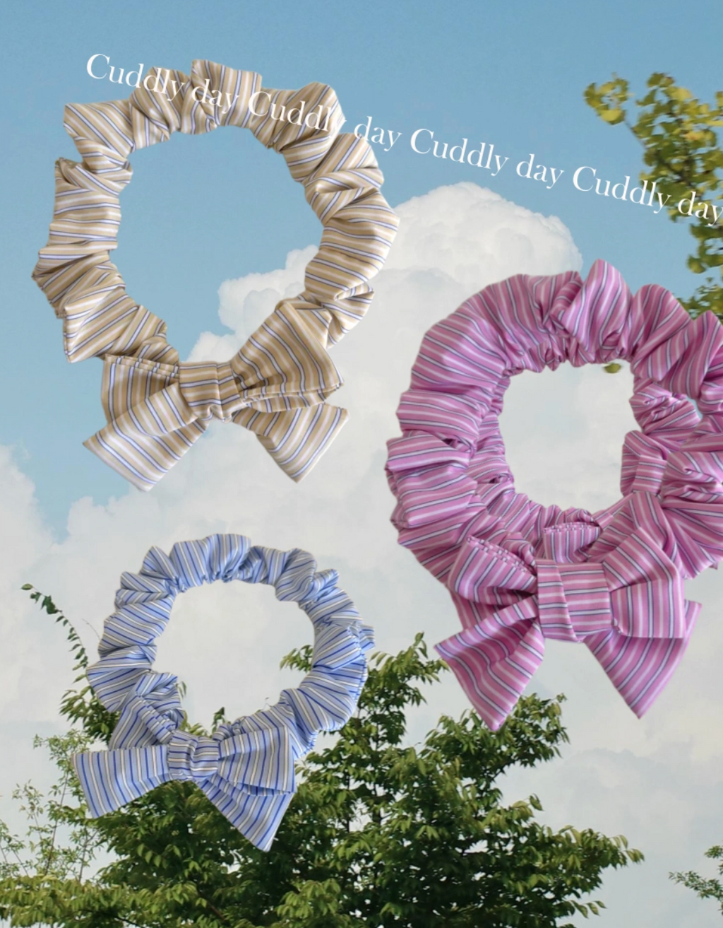 cuddlyday｜ 夏日條紋蝴蝶結（大腸圈）