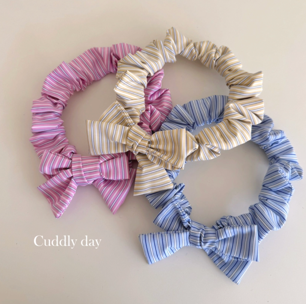 cuddlyday｜ 夏日條紋蝴蝶結（大腸圈）