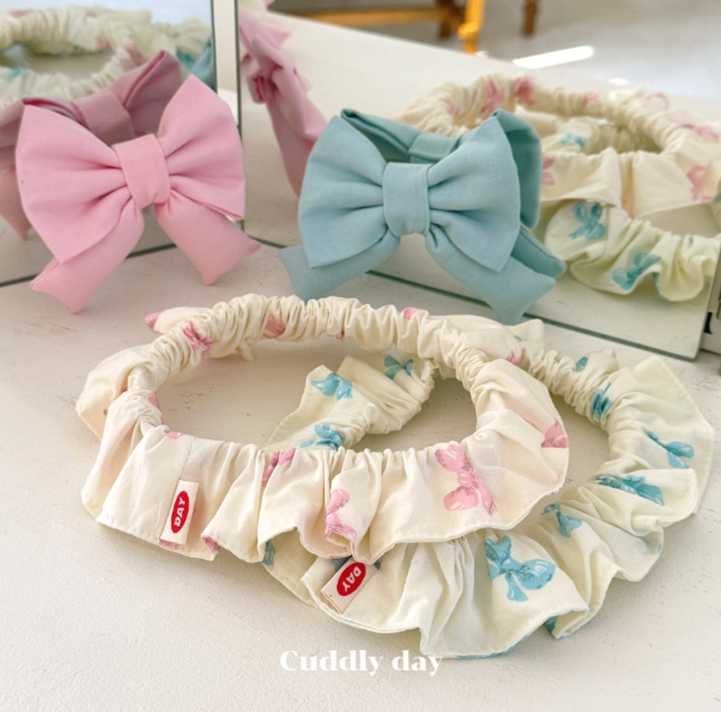 cuddlyday｜ 簡約蝴蝶結領片（大腸圈）