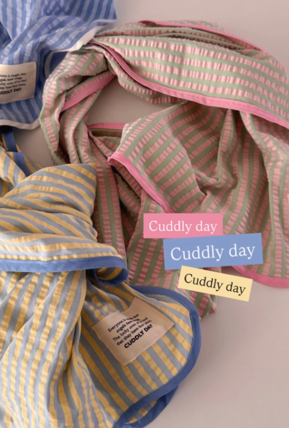 cuddlyday｜條紋野餐/室內外毯（3色）