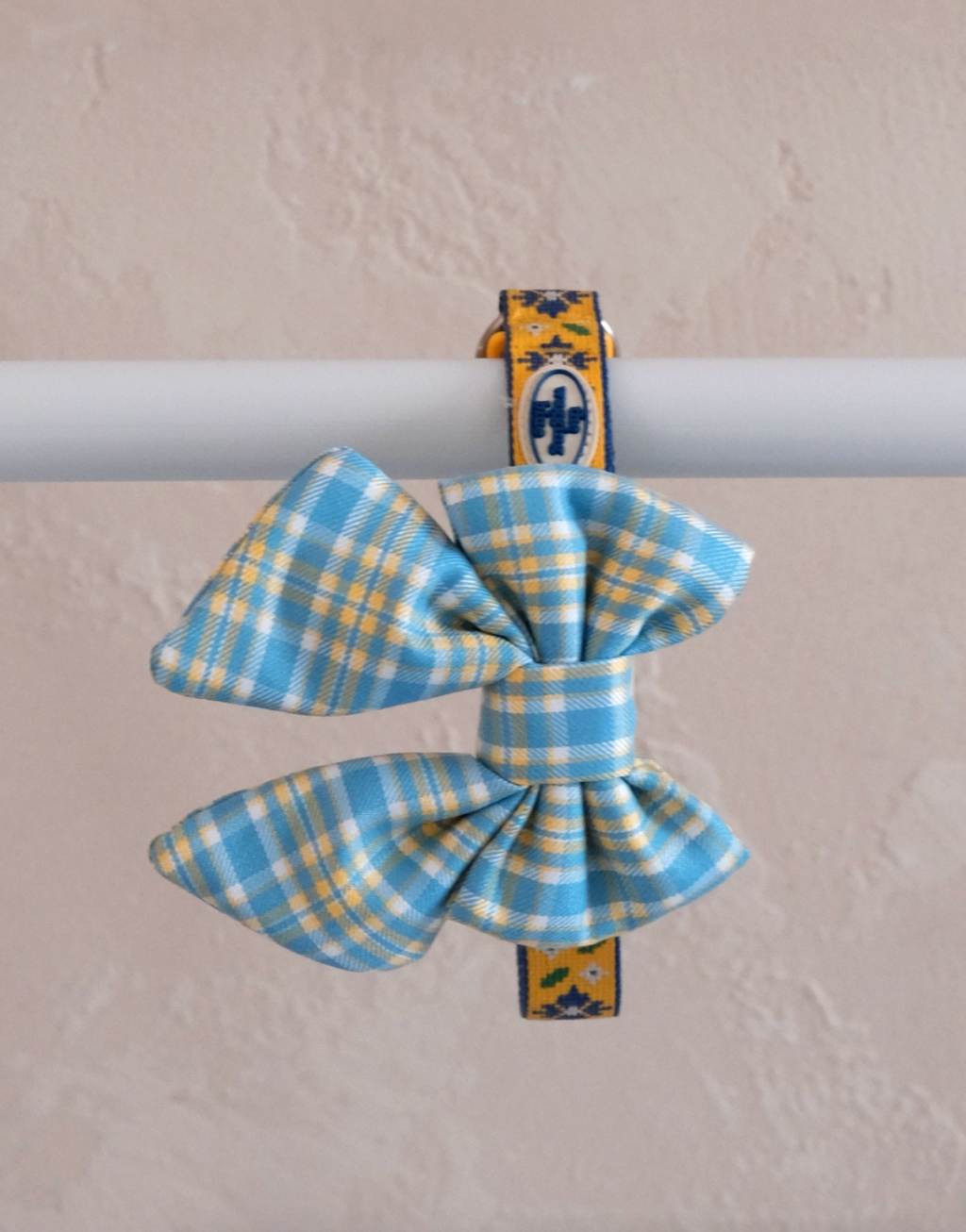 TWB｜Baby Blue Plaid Ribbon｜寶寶藍格紋蝴蝶結