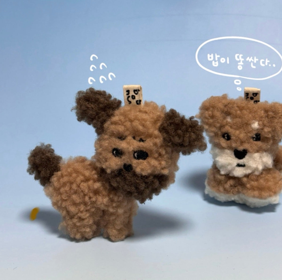 limbobnu｜客製毛孩手工玩偶鑰匙圈（2種布料、大頭/全身/便便姿勢/奔跑姿勢）