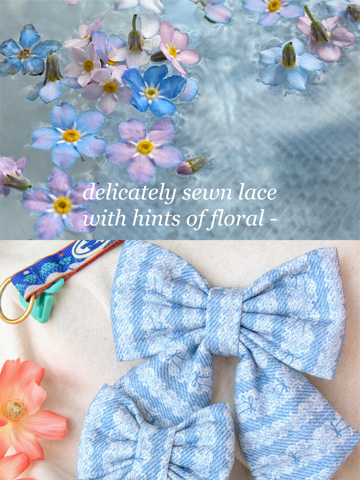TWB｜Denim Lace｜丹寧蕾絲蝴蝶結