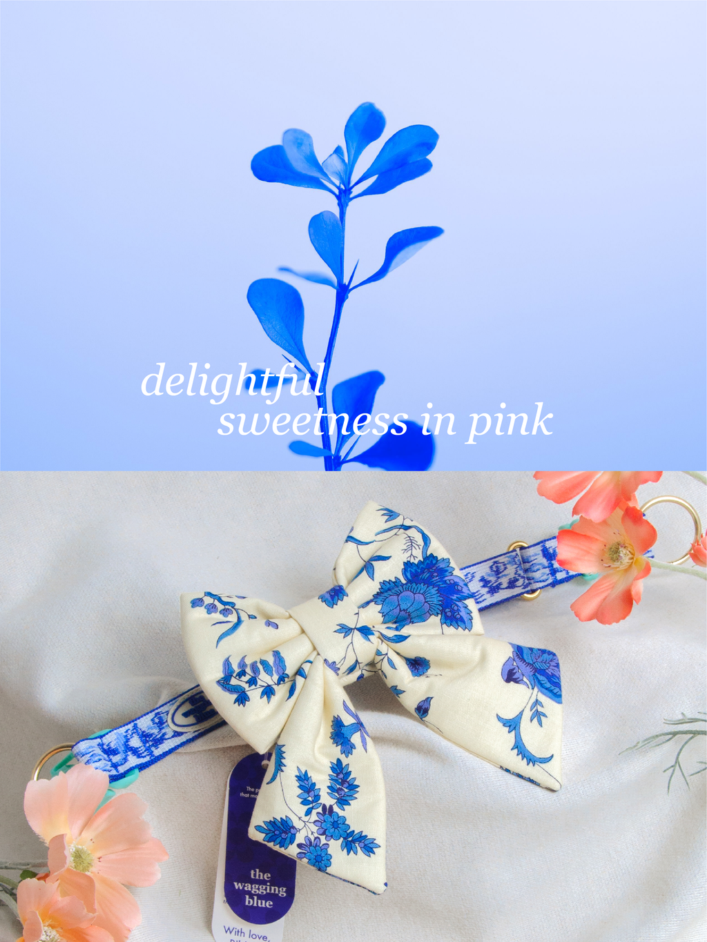 TWB｜Blue Porcelain Ribbon｜青花瓷蝴蝶結