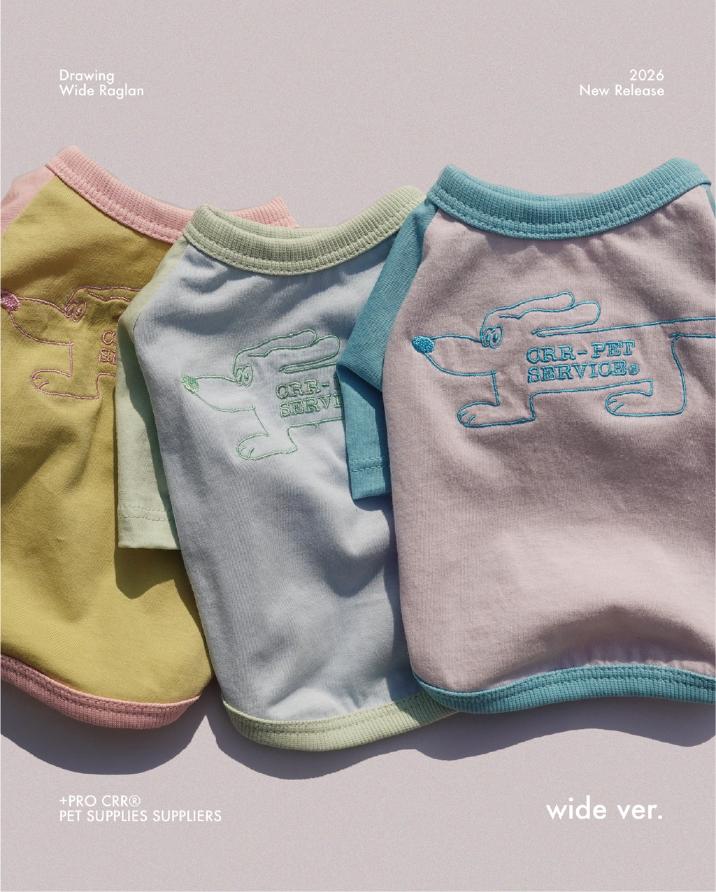 代購｜CRR 手繪刺繡撞色T恤（3款）