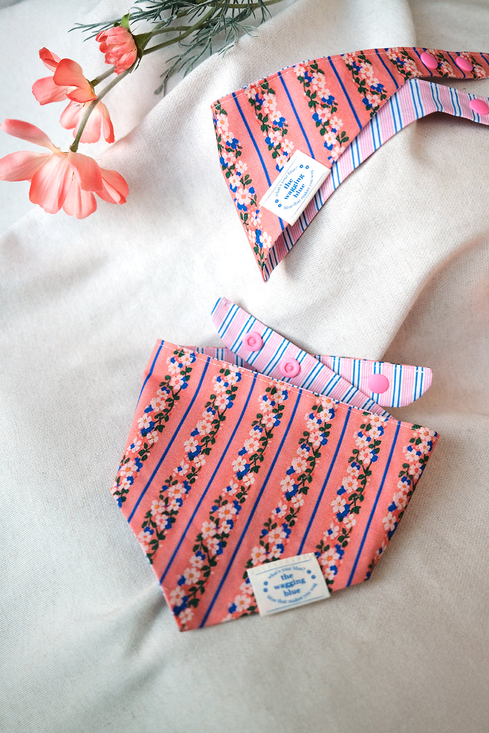 TWB｜Blooming Deer Reversible Bandana｜花鹿雙面領巾