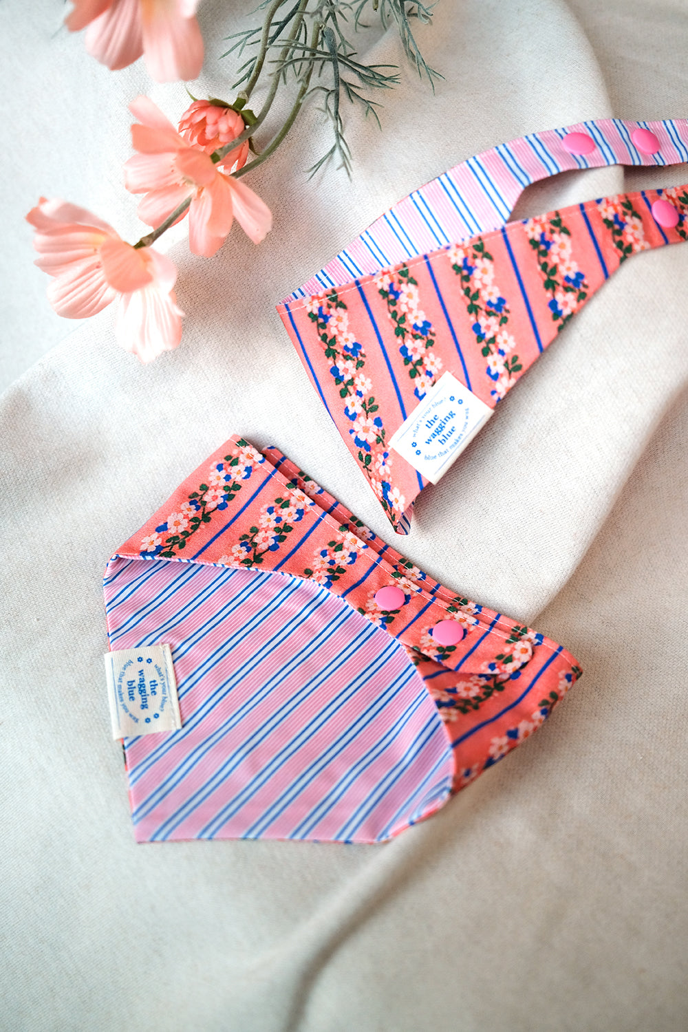 TWB｜Blooming Deer Reversible Bandana｜花鹿雙面領巾