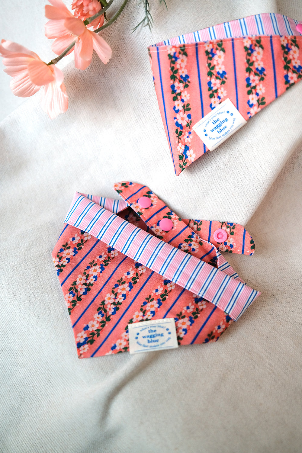 TWB｜Blooming Deer Reversible Bandana｜花鹿雙面領巾