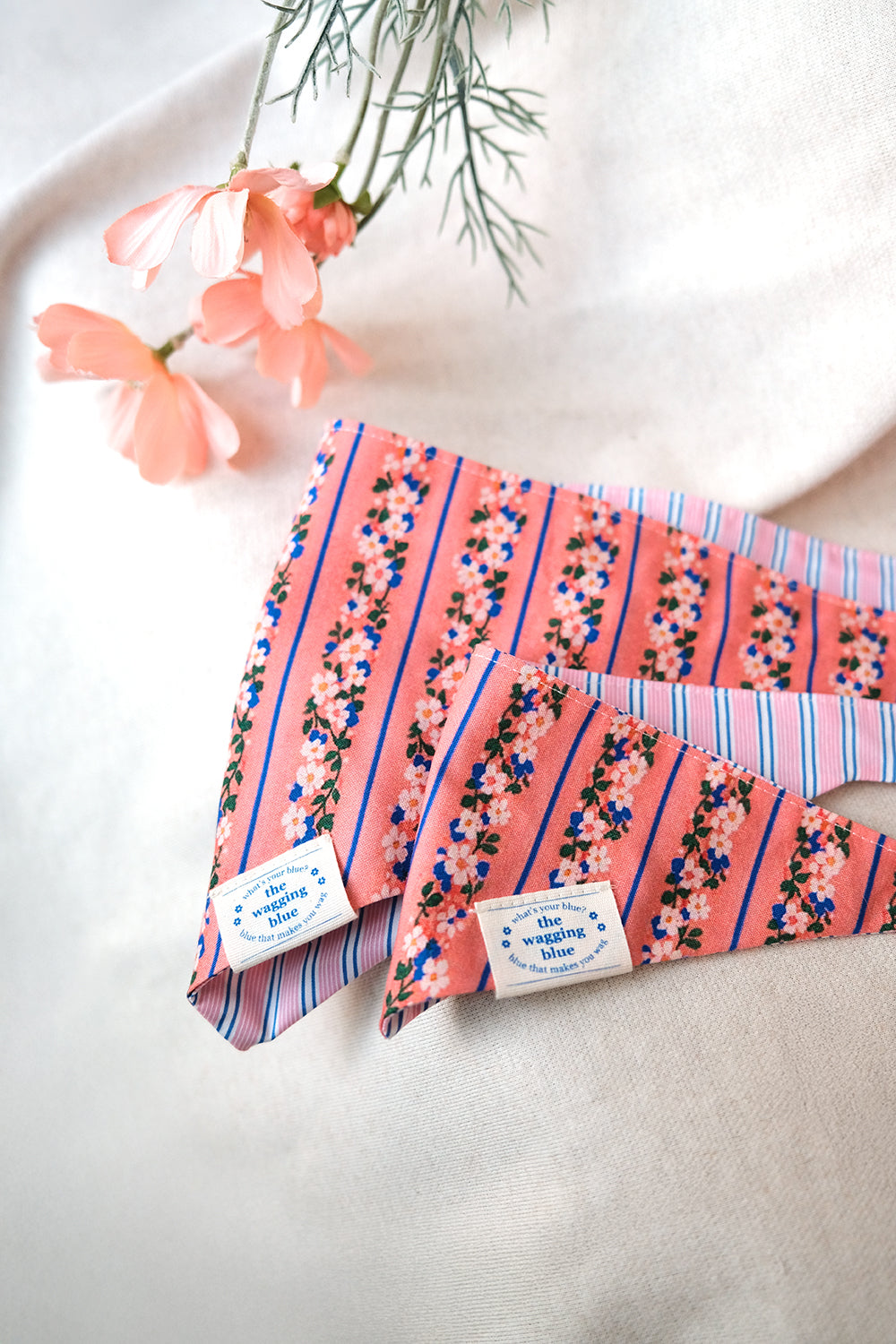 TWB｜Blooming Deer Reversible Bandana｜花鹿雙面領巾