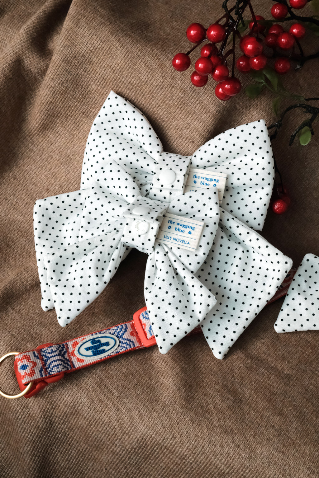 TWB｜White Dotty Ribbon｜白黑點點蝴蝶結