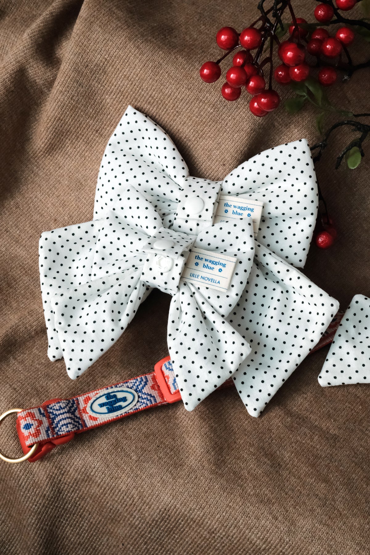 TWB｜White Dotty Ribbon｜白黑點點蝴蝶結