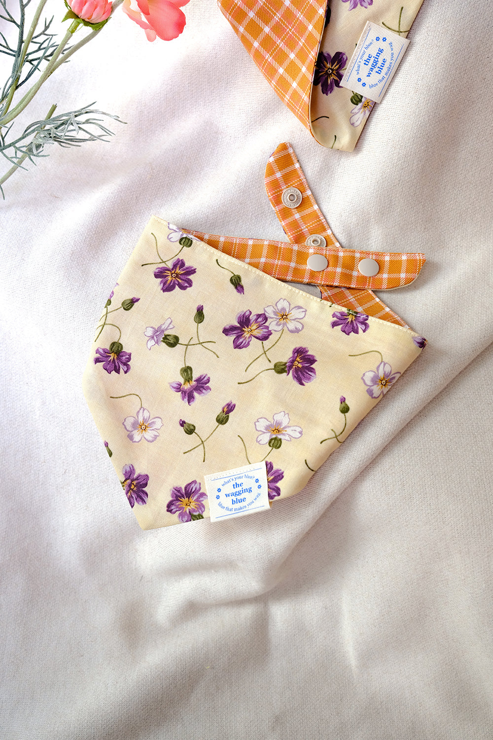 TWB｜Cream Cheese Reversible Bandana｜奶油起司雙面領巾