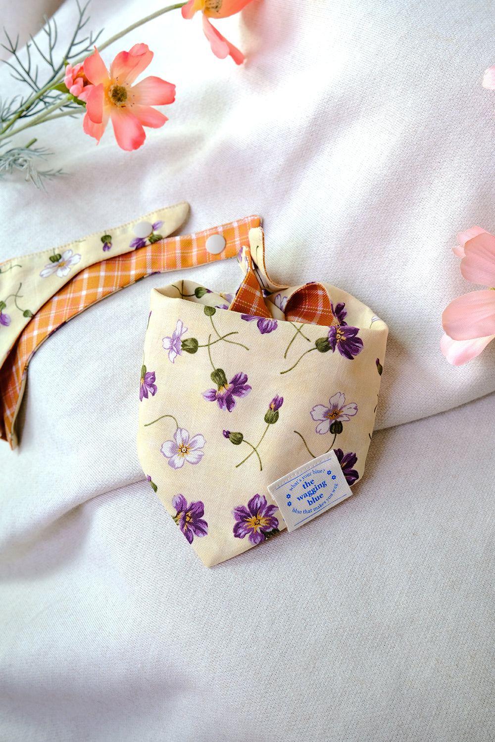 TWB｜Cream Cheese Reversible Bandana｜奶油起司雙面領巾
